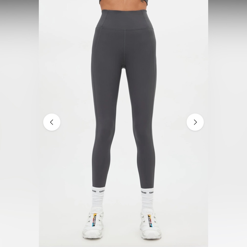 Girlfriend Collective High Rise Compression Leggings in Moon Gray